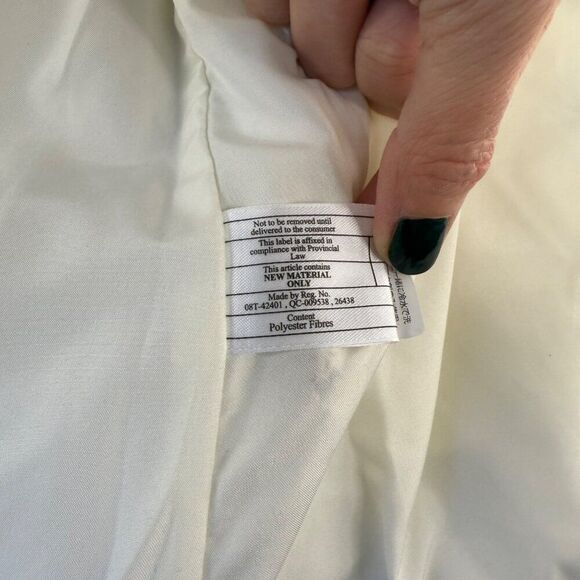 J. Crew Mercantile Women's Large Quilted Floral Puffer Vest Navy Blue Pink White - Picture 8 of 10